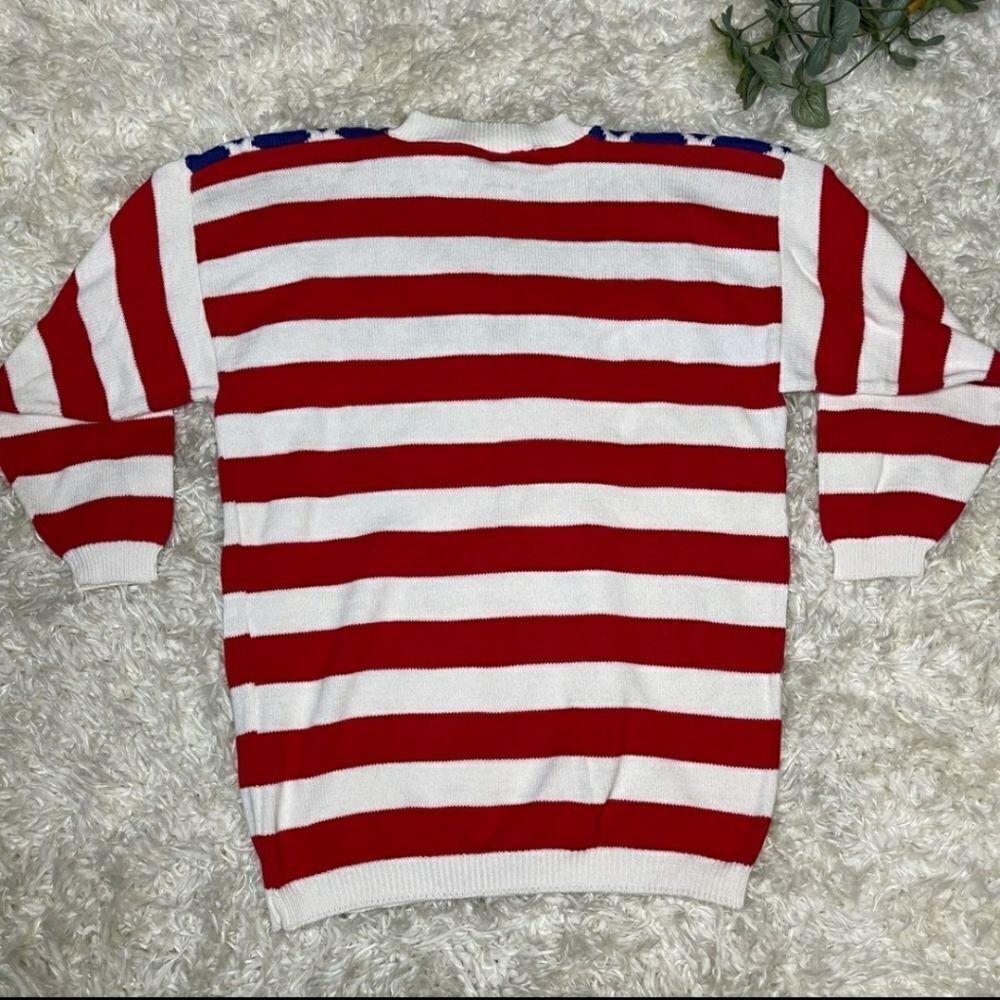 💐Vintage American Flag Knit Sweater Sz L? - Picture 5 of 5